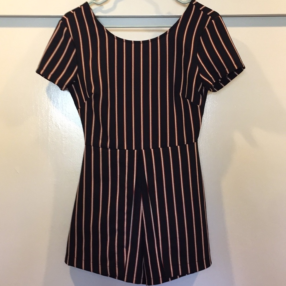 LUSH stripped romper